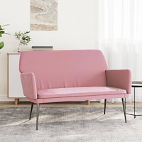 vidaXL Bänk rosa 108x79x79 cm sammet