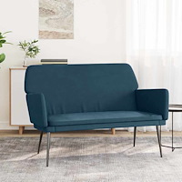 vidaXL Bänk blå 108x79x79 cm sammet