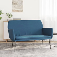vidaXL Bänk blå 108x79x79 cm sammet