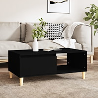 vidaXL Soffbord svart 90x50x36,5 cm konstruerat trä