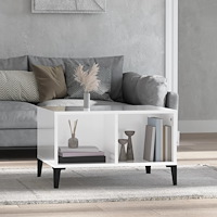vidaXL Soffbord vit högglans 60x50x36,5 cm konstruerat trä
