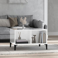 vidaXL Soffbord vit högglans 60x50x36,5 cm konstruerat trä