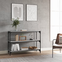 vidaXL Bokhylla grå sonoma 100x33x70,5 cm konstruerat trä och stål