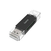 Hama Card Reader USB-A Micro-USB SD/microSD