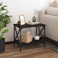 vidaXL Sidobord svart 55x38x45 cm konstruerat trä