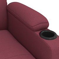 vidaXL Elektrisk reclinerfåtölj vinröd tyg