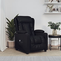 vidaXL Elektrisk reclinerfåtölj svart konstläder