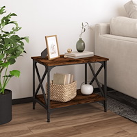 vidaXL Soffbord rökfärgad ek 55x38x45 cm konstruerat trä