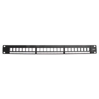 Triax Patch Panel 19" 1U Keystone CAT6 UTP 24 Portar