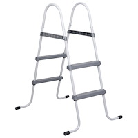 vidaXL Poolstege grå 84 cm stål