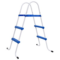 vidaXL Poolstege blå och vit 84 cm stål