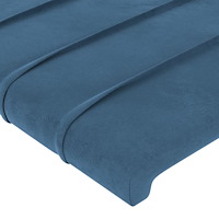 vidaXL Sänggavel LED mörkblå 83x16x118/128 cm sammet