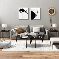 vidaXL Sidobord 2 st svart 40x40x35 cm konstruerat trä