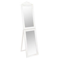 vidaXL Fristående spegel vit 40x160 cm