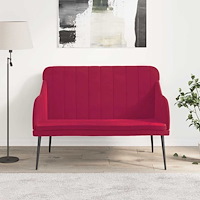 vidaXL Bänk vinröd 110x76x80 cm sammet