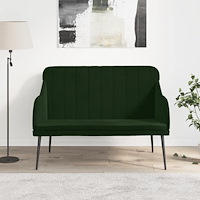 vidaXL Bänk mörkgrön 110x76x80 cm sammet