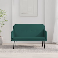 vidaXL Bänk mörkgrön 110x76x80 cm tyg