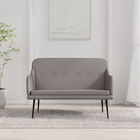 vidaXL Bänk taupe 110x76x80 cm tyg