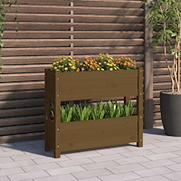 vidaXL Odlingslåda honungsbrun 77x25x66 cm massiv furu