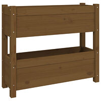 vidaXL Odlingslåda honungsbrun 77x25x66 cm massiv furu