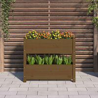 vidaXL Odlingslåda honungsbrun 77x25x66 cm massiv furu