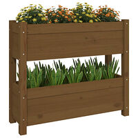 vidaXL Odlingslåda honungsbrun 77x25x66 cm massiv furu