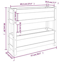 vidaXL Odlingslåda honungsbrun 77x25x66 cm massiv furu
