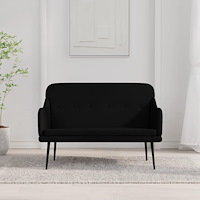 vidaXL Bänk svart 110x76x80 cm tyg
