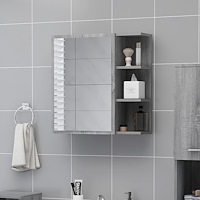 vidaXL Spegelskåp för badrum grå sonoma 62,5x20,5x64cm konstruerat trä