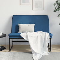 vidaXL Bänk blå 100x75x76 cm tyg