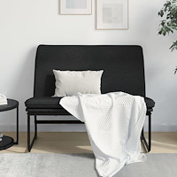 vidaXL Bänk svart 100x75x76 cm tyg