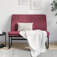 vidaXL Bänk vinröd 100x75x76 cm tyg