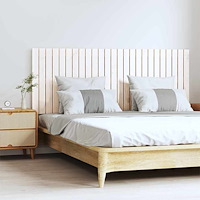 vidaXL Väggmonterad huvudgavel vit 159,5x3x60 cm massiv furu