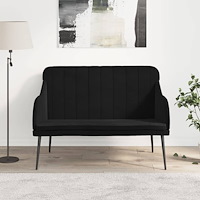 vidaXL Bänk svart 110x76x80 cm sammet