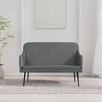 vidaXL Bänk mörkgrå 110x76x80 cm tyg
