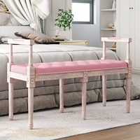 vidaXL Bänk rosa 110x40x70 cm sammet