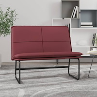vidaXL Bänk vinröd 100x75x76 cm konstläder