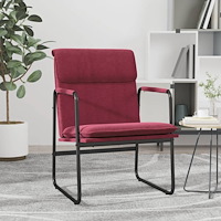 vidaXL Loungestol vinröd 55x64x80 cm tyg