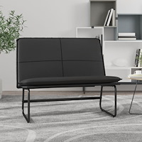 vidaXL Bänk svart 100x75x76 cm konstläder