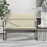 vidaXL Bänk gräddvit 100x64x80 cm konstläder