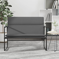 vidaXL Bänk grå 100x64x80 cm konstläder