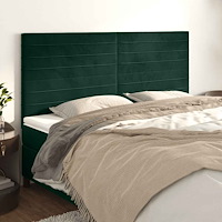 vidaXL Sänggavel mörkgrön 180x5x118/128 cm sammet
