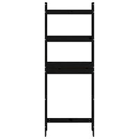 vidaXL Badrumshylla svart 63x26x171 cm massiv furu