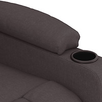 vidaXL Elektrisk massagefåtölj mörkbrun tyg