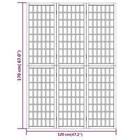 vidaXL Rumsavdelare med 3 paneler japansk stil 120x170 cm