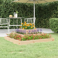 vidaXL Odlingslåda 80x80x27 cm massiv furu