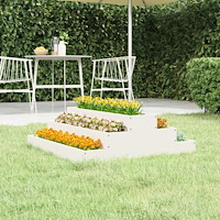 vidaXL Odlingslåda vit 80x80x27 cm massiv furu