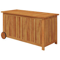 vidaXL Dynbox med hjul 113x50x58 cm massivt akaciaträ
