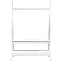 vidaXL Klädställning vit 100x45,5x150 cm massiv furu
