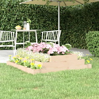 vidaXL Odlingslåda 110x110x27 cm massiv furu
